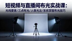 短视频与直播间布光实战课：光线要素/三点布光/人像光法/系统掌握布光技巧-川川创富网