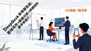 DeepSeek全场景实战：职场写作+数据分析+自媒体创作，新手快速月入过万-川川创富网