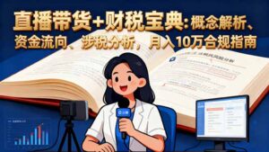 直播带货+财税宝典:概念解析、资金流向、涉税分析,月入10万合规指南-川川创富网