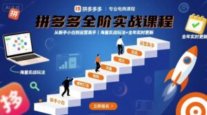 拼多多全阶实战课程,从新手小白到运营高手,海量实战玩法+全年实时更新【2025年10月更新】-川川创富网