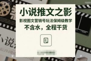 小说推文之影视图文营销号玩法保姆级教学，不含水，全程干货-川川创富网