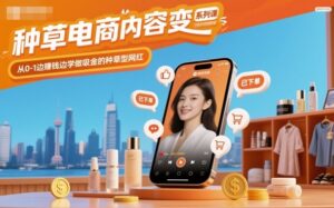 种草电商内容变现系列课,从0-1边賺钱边学做吸金的种草型网红-川川创富网