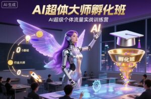 AI超体大师孵化班，AI超级个体流量实战训练营-川川创富网