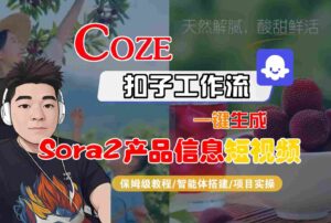 Coze扣子智能体工作流一键生成“SORA2产品信息“短视频,全流程保姆级教学-川川创富网