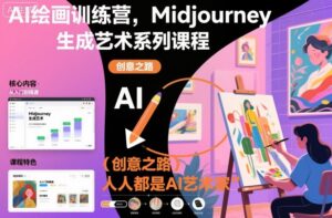 AI绘画训练营,Midjourney生成艺术系列课程,人人都是AI艺术家-川川创富网