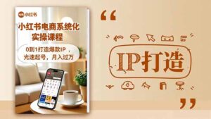 小红书流量变现系统化实操课程,0到1打造爆款IP,光速起号,月入过万-川川创富网