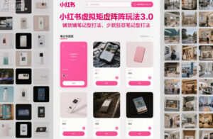 小红书虚拟矩阵玩法3.0，铺货铺笔记型打法，少款狂怼笔记型打法-川川创富网