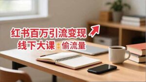 小红书百万引流变现-11月线下大课：分享从0到百万引流路径，手把手教偷流量、拿结果-川川创富网