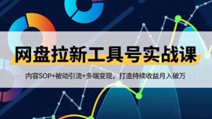 网盘拉新工具号实战课，内容SOP+被动引流+多端变现，打造持续收益月入破万-川川创富网