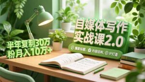 自媒体写作实战课2.0，爆款标题、内容结构、IP打造，半年复制30万粉月入10万+-川川创富网
