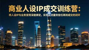 商业人设IP成交训练营-12月:将人设IP与业务变现深度绑定,从流量到信任再到成交闭环-川川创富网