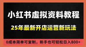 小红书虚拟资料项目:最新搜索流变现玩法,0成本简单可复制,一人多店打法,新手日入800+-川川创富网