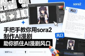 手把手教你用sora2制作AI漫剧,助你抓住AI漫剧风口-川川创富网