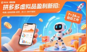 拼多多虚拟品盈利新招:机器人自动回复+发货,月入1-3W不踩坑【揭秘】-川川创富网