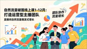 自然流量破圈线上课1-12月：打造运营型主播团队 直播间自然流量爆发式增长-川川创富网