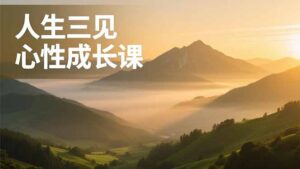 人生三见心性成长课，见天地众生自己，搞透人性安顿身心，活出清晰自我，内在富足无价-川川创富网