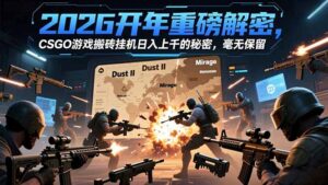 2026开年重磅解密，CSGO游戏搬砖挂机日入上千的秘密，毫无保留-川川创富网