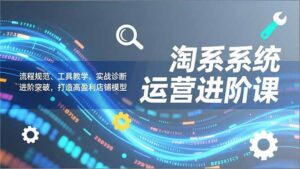 淘系系统运营进阶课2.0，流程规范、工具教学、实战诊断，进阶突破，打造高盈利店铺模型-川川创富网