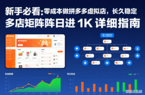 新手必看：零成本做拼多多虚拟店，长久稳定，多店矩阵日进1K详细指南【揭秘】-川川创富网