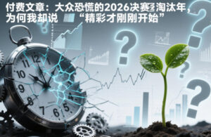 付费文章：大众恐慌的2026决赛淘汰年，为何我却说“精彩才刚刚开始”？-川川创富网