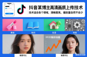 抖音某博主视频高清画质上传技术,技术适合各个领域,清晰度高,播放量自然不会少-川川创富网