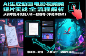 AI生成动画电影视频短片实战全流程解析，从剧本到分镜到人物一致性等手把手教你-川川创富网