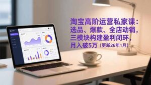 淘宝高阶运营私家课：选品、爆款、全店动销，三模块构建盈利闭环，月入破5万(更新26年1月-川川创富网