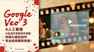 Google Veo 3人工智能AI生成式电影制作课程：利用AI高效创作专业级视频的技能！-川川创富网