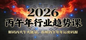 公众号付费文章：2026丙午年行业趋势课：解码丙火午火能量，拆解丙午年年运密码源-川川创富网