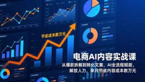 电商AI内容实战课,从爆款拆解到转化文案,AI全流程赋能,解放人力,单月节省内容成本数万元-川川创富网