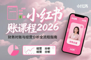 小红书对账课程2026,财务对账与经营分析全流程指南-川川创富网