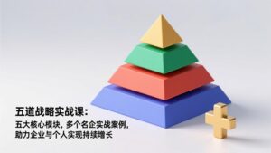 五道战略实战课：五大核心模块，多个名企实战案例，助力企业与个人实现持续增长-川川创富网
