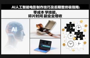AI人工智能电影制作技巧及后期完整终极指南：零成本学技能，碎片时间副业增收-川川创富网
