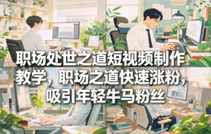 职场处世之道短视频制作教学，职场之道快速涨粉，吸引年轻牛马粉丝-川川创富网