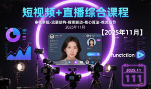 短视频+直播综合课程,审核新规-流量结构-搜索联动-核心算法-推流细节【更新】-川川创富网