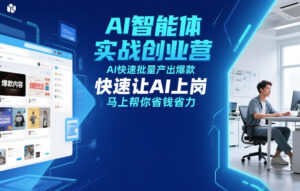 AI智能体实战创业营12月23-25号线下课，AI快速批量产出爆款，快速让AI上岗，马上帮你省钱省力-川川创富网
