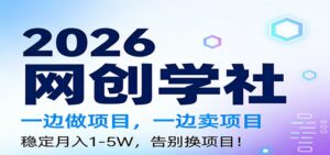 2026一边做项目，一边卖项目，稳定月入1-5W，告别换项目-川川创富网