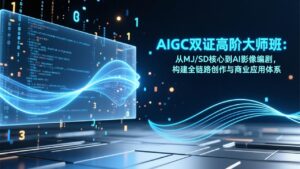 AIGC双证高阶大师班：从MJ/SD核心到AI影像编剧，构建全链路创作与商业应用体系-川川创富网