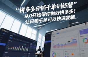 拼多多日销千单训练营,从0开始带你做好拼多多,让日销千单可以快速复制(更新26年1月)-川川创富网