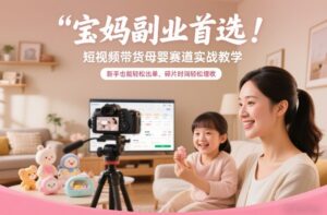 宝妈副业首选!短视频带货母婴赛道实战教学,新手也能轻松出单,碎片时间轻松增收-川川创富网