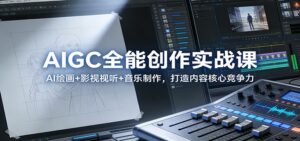 AIGC全能创作实战课:AI绘画+影视视听+音乐制作,打造内容核心竞争力-川川创富网