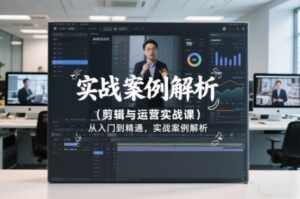 剪辑与运营实战课,从入门到精通,实战案例解析(更新2026)-川川创富网