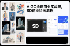 AIGC绘画商业实战班,SD商业绘画流程-川川创富网