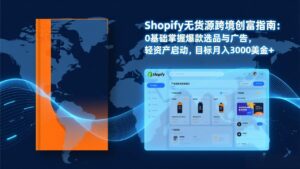 Shopify爆款打法实战：从选品到广告投放，复制爆款模型，驱动独立站月销售额破万刀-川川创富网