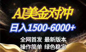 美金搬砖2026新赛道 ，日赚1500-6000+！长期稳定无压力，创业副业闭眼冲！-川川创富网