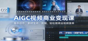 AIGC视频商业变现课：脚本创作、素材生成、剪辑，轻松做商业视频接单-川川创富网