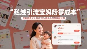 私域引流宝妈粉零成本流程简单月入超过1W+适合小白想做副业的-川川创富网