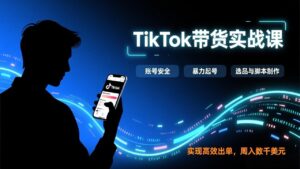 TikTok带货实战课，涵盖账号安全、暴力起号、选品与脚本制作，实现高效出单，周入数千美元-川川创富网