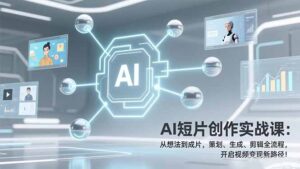 AI短片创作实战课：从想法到成片，策划、生成、剪辑全流程，开启视频变现新路径！-川川创富网