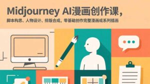 Midjourney AI漫画创作课，脚本构思、人物设计、排版合成，零基础创作完整漫画或系列插画-川川创富网
